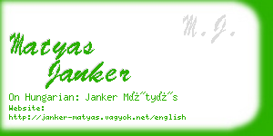matyas janker business card
